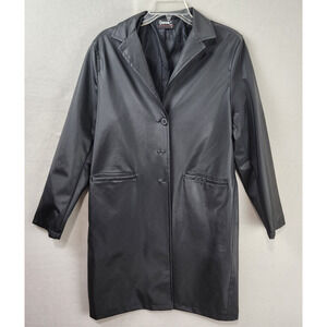 Queen Paris Women's Black Double Breasted Outerware - Nylon/Acrylic - Size 2